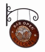 Reclamebord bar open, Verzenden, Nieuw