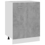 vidaXL Onderkast Lyon 60x46x81,5 cm bewerkt hout betongrijs, Huis en Inrichting, Keuken | Keukenelementen, Verzenden, Nieuw, Grijs