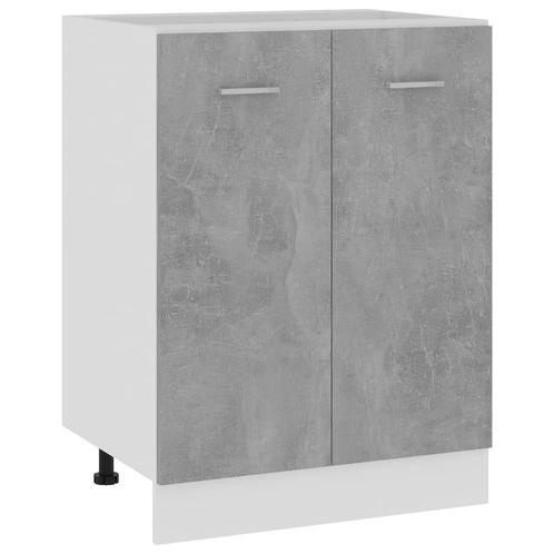 vidaXL Onderkast Lyon 60x46x81,5 cm bewerkt hout betongrijs, Huis en Inrichting, Keuken | Keukenelementen, Grijs, Nieuw, Verzenden