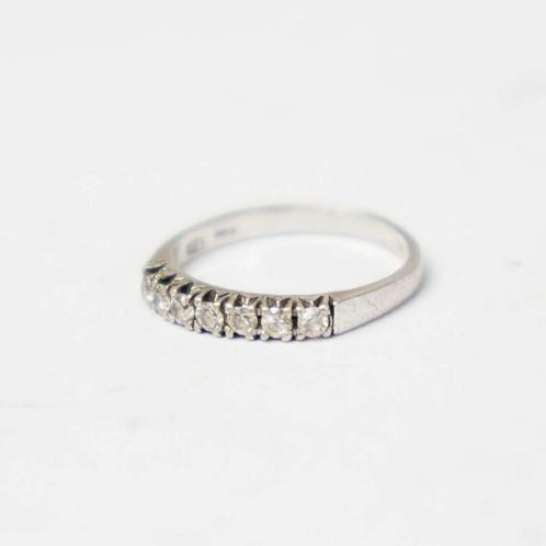 Zilveren Ring met Diamant 925, Sieraden, Tassen en Uiterlijk, Ringen, Ophalen