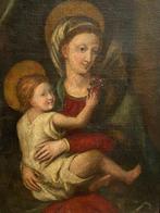 Scuola Italiana (XVII) - Madonna con bambino, Antiek en Kunst, Kunst | Schilderijen | Klassiek