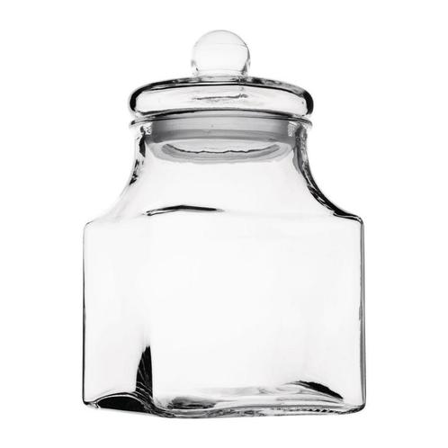 Glazen voorraadpot | vierkant | 2,9L, Zakelijke goederen, Horeca | Overige, Verzenden