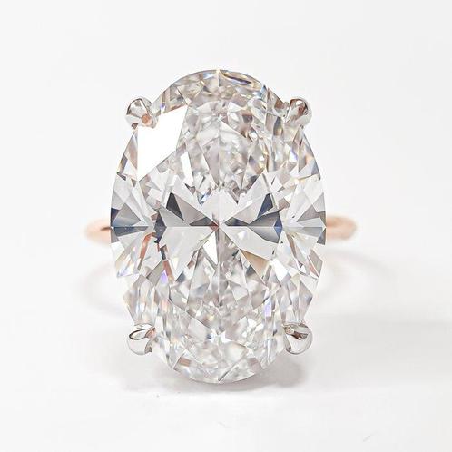 Verlovingsring - 14 karaat Roségoud, Witgoud - 3.28ct. tw., Sieraden, Tassen en Uiterlijk, Antieke sieraden
