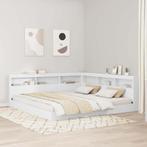 vidaXL Boekenkast Bed met hoofdeinde Wit 180 x 200 cm, Verzenden, Nieuw, Wit, Hout