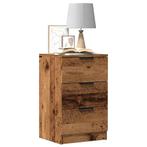 vidaXL Nachtkastje 40x36x65 cm bewerkt hout oud houtkleurig, Minder dan 45 cm, Verzenden, Nieuw, 55 tot 70 cm