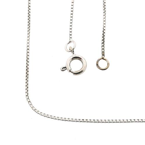 Witgouden Venetiaanse ketting | 38 cm (witgouden ketting), Sieraden, Tassen en Uiterlijk, Kettingen, Overige kleuren, Gebruikt