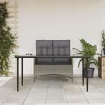 vidaXL 2-delige Tuinset met kussens poly rattan grijs, Tuin en Terras, Tuinsets en Loungesets, Verzenden, Nieuw, Rotan, Tuinset