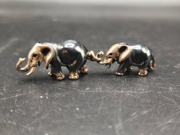 Miniatuur figuur - Elefanti - .925 zilver, Antiek en Kunst, Antiek | Goud en Zilver