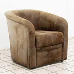 Nubuck Leren Tub Fauteuil, Ophalen of Verzenden, Nieuw
