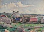 André-Léon Vivrel (1886-1976) - Village breton, Antiek en Kunst