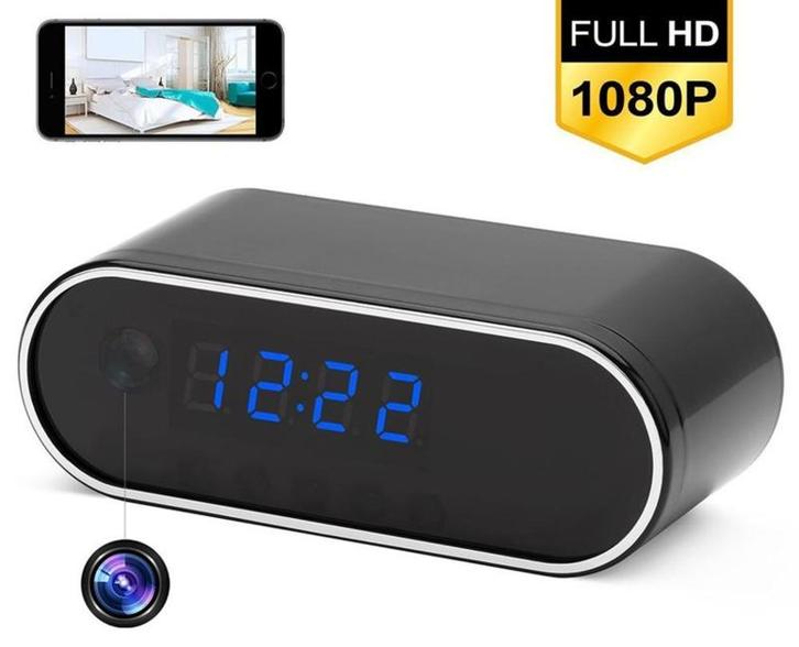 Wifi spycam klok wekker camera IR nachtzicht FullHD + APP *o, Audio, Tv en Foto, Overige Audio, Tv en Foto, Nieuw, Verzenden