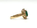Ring - 18 karaat Geel goud - 1.50ct. tw. Smaragd - Diamant, Sieraden, Tassen en Uiterlijk, Ringen, Nieuw