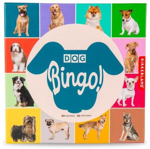 Honden Bingo | Kikkerland - Gezelschapsspellen, Hobby en Vrije tijd, Gezelschapsspellen | Bordspellen, Nieuw, Verzenden