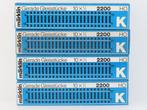 Märklin H0 - 2200 - Modeltreinsporen (40) - 40x rechte rails, Nieuw