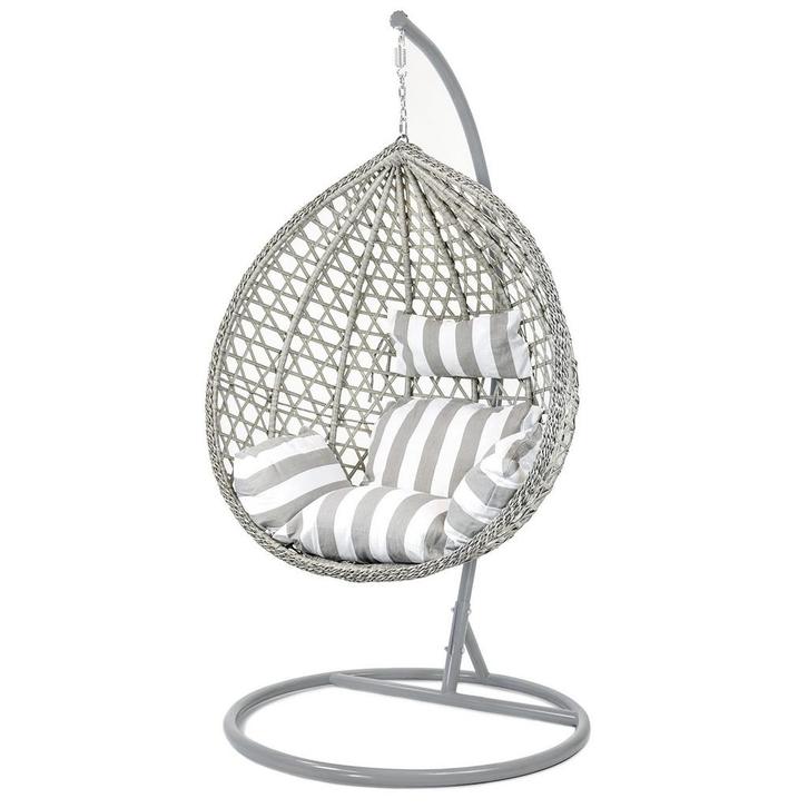 Hangstoel Kussen Grijs | B-keuze | Scherpe Prijs, Tuin en Terras, Hangmatten, Met standaard, Nieuw, Eenpersoons, Ophalen of Verzenden