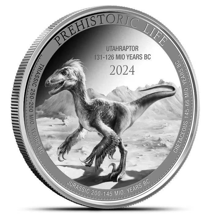 Congo. 20 Francs 2024 – Prehistoric: Utahraptor – 1 oz, Postzegels en Munten, Munten | Europa | Niet-Euromunten