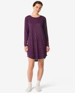 HEMA Damesnachthemd micro luipaard bordeauxrood 1+1 gratis, Verzenden