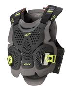 Alpinestars A-4 Max Borstprotector Zwart Antraciet Geel Fluo, Verzenden, Nieuw