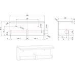 Wiesbaden Brush Dubbele Toiletrolhouder - Mat Zwart, Huis en Inrichting, Badkamer | Badtextiel en Accessoires, Ophalen of Verzenden