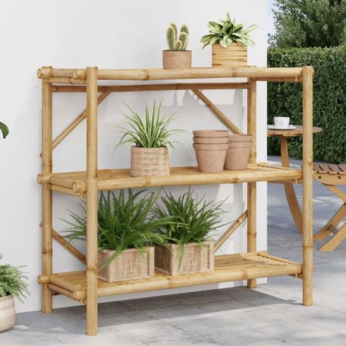 vidaXL Rek 3-laags 100x40x90 cm bamboe, Huis en Inrichting, Woonaccessoires | Wandplanken en Boekenplanken, Nieuw, Verzenden