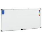 vidaXL Whiteboard magnetisch 110x60 cm staal wit, Verzenden, Nieuw in verpakking
