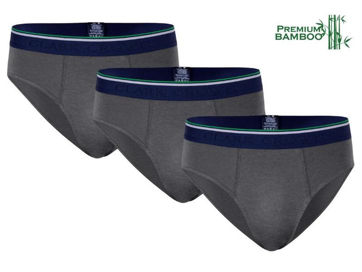 3 stuks herenslips - Bamboe - Ondergoed - Antraciet, Kleding | Dames, Merkkleding | Ondergoed en Lingerie, Verzenden