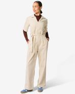 HEMA Dames jumpsuit Lena corduroy gebroken wit, Kleding | Dames, Verzenden, Nieuw