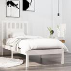 vidaXL Bedframe massief hout wit 90x190 cm, 90 cm, Eenpersoons, Verzenden, Wit