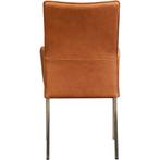 Leren eetkamerstoel Royal - Rancho Cognac (cognac) - Poten, Huis en Inrichting, Stoelen, Overige kleuren, Nieuw, Leer, Ophalen of Verzenden