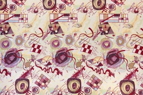 Gobelinstof in Kandinsky-stijl abstracte kunst multicolor -, Antiek en Kunst, Antiek | Kleden en Textiel
