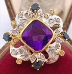 Zonder minimumprijs - Ring - 9 kt. Geel goud, Zilver, Nieuw