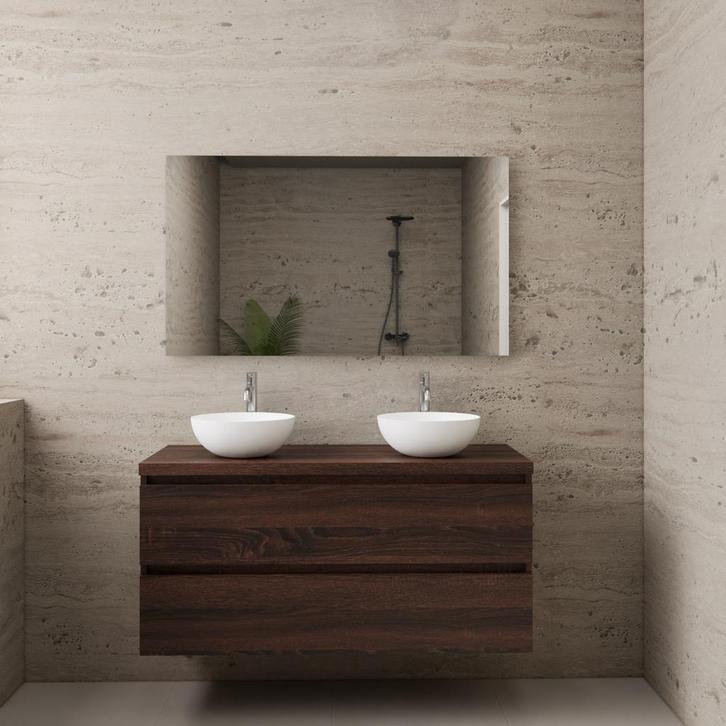 ACTIE BWS Badmeubel | Paris | Sonoma Choco | 120 cm | met, Doe-het-zelf en Verbouw, Sanitair, Bad, Nieuw, Ophalen of Verzenden