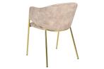 Design Stoel NOBLESSE champagne beige fluweel goud, Huis en Inrichting, Stoelen, Ophalen of Verzenden, Nieuw