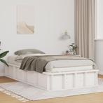 vidaXL Bedframe met opslag Wit 90 x 200 cm Composiet hout, Verzenden, Nieuw, Wit, Hout