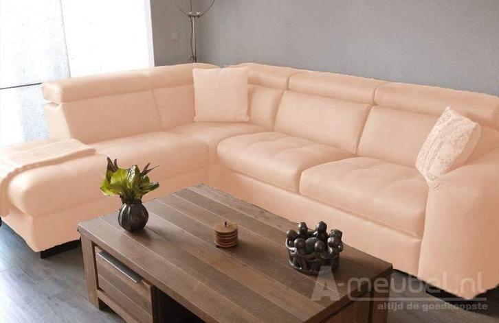 Bankstel Harderwijk - rechte banken - Creme, Huis en Inrichting, Banken | Bankstellen, Nieuw, Stof