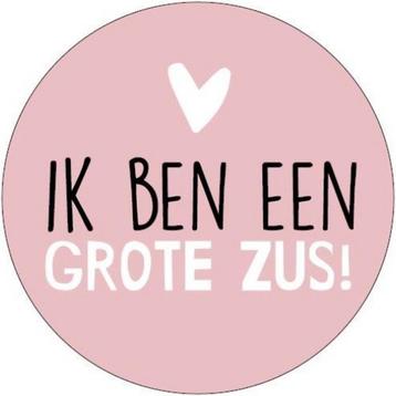30x Sticker Ik Ben Een Grote Zus - Roze - Babyshower - beschikbaar voor biedingen