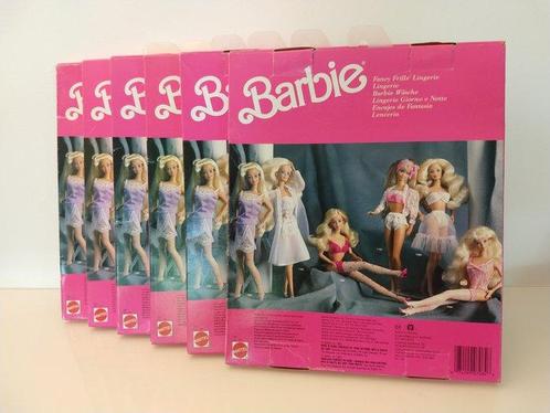 Mattel - Barbiepop 6 x Barbie Fancy Frills Lingerie in, Antiek en Kunst, Antiek | Speelgoed