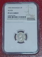 Rhodesië. Elizabeth II. 3 Pence 1955 - NGC PF65 CAMEO Very