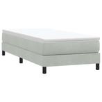 vidaXL Boxspringbed zonder matras 80x210 cm fluweel, Verzenden, Nieuw, Grijs, Stof
