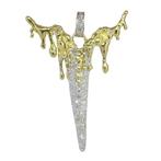 Hanger - 18 karaat Geel goud, Witgoud - Diamant - Vintage