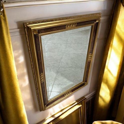 Wandspiegel- 90 cm - Glas, Hout, Antiek en Kunst, Curiosa en Brocante