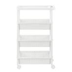 Keukentrolley kunststof met 3 manden 100x22x48 cm wit, Huis en Inrichting, Verzenden, Nieuw