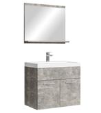 Badkamermeubel Montreal Set 02 60 x 35 cm Beton Grijs, Huis en Inrichting, Verzenden, Nieuw, Wastafelkast