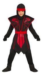 Ninja Pak Kind Rood Shadow, Kinderen en Baby's, Carnavalskleding en Verkleedspullen, Verzenden, Nieuw