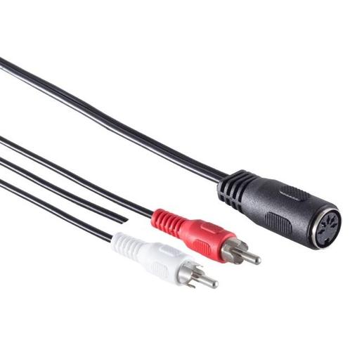 DIN 5-pins (v) - Tulp stereo 2RCA (m) audio, Audio, Tv en Foto, Overige Audio, Tv en Foto, Ophalen of Verzenden