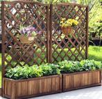 Houten verhoogd tuinbed met latwerk voor groenten en planten, Boeken, Verzenden, Nieuw