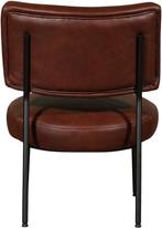 Leren ronde fauteuils - Echt leer, Modern, Comfortabel en k, Huis en Inrichting, Fauteuils, Nieuw, Ophalen of Verzenden, 50 tot 75 cm