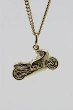 Gouden Motor ketting hanger, Sieraden, Tassen en Uiterlijk, Verzenden, Nieuw