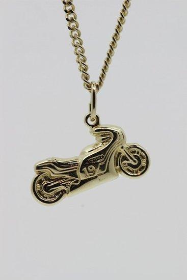 Gouden Motor ketting hanger, Sieraden, Tassen en Uiterlijk, Kettinghangers, Verzenden