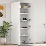 vidaXL Schoenenkast 80x35,5x180 cm bewerkt hout wit, Huis en Inrichting, Verzenden, Nieuw